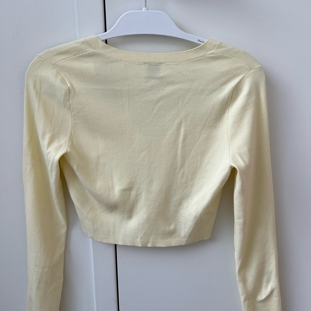 Sunday Best Yellow Cropped Cardigan